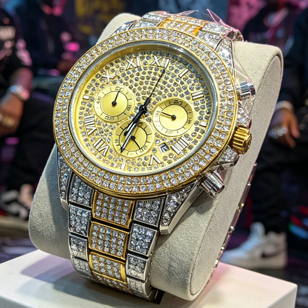 Jewelry Watches Brands - NO Logo Silver Gold Full Diamond