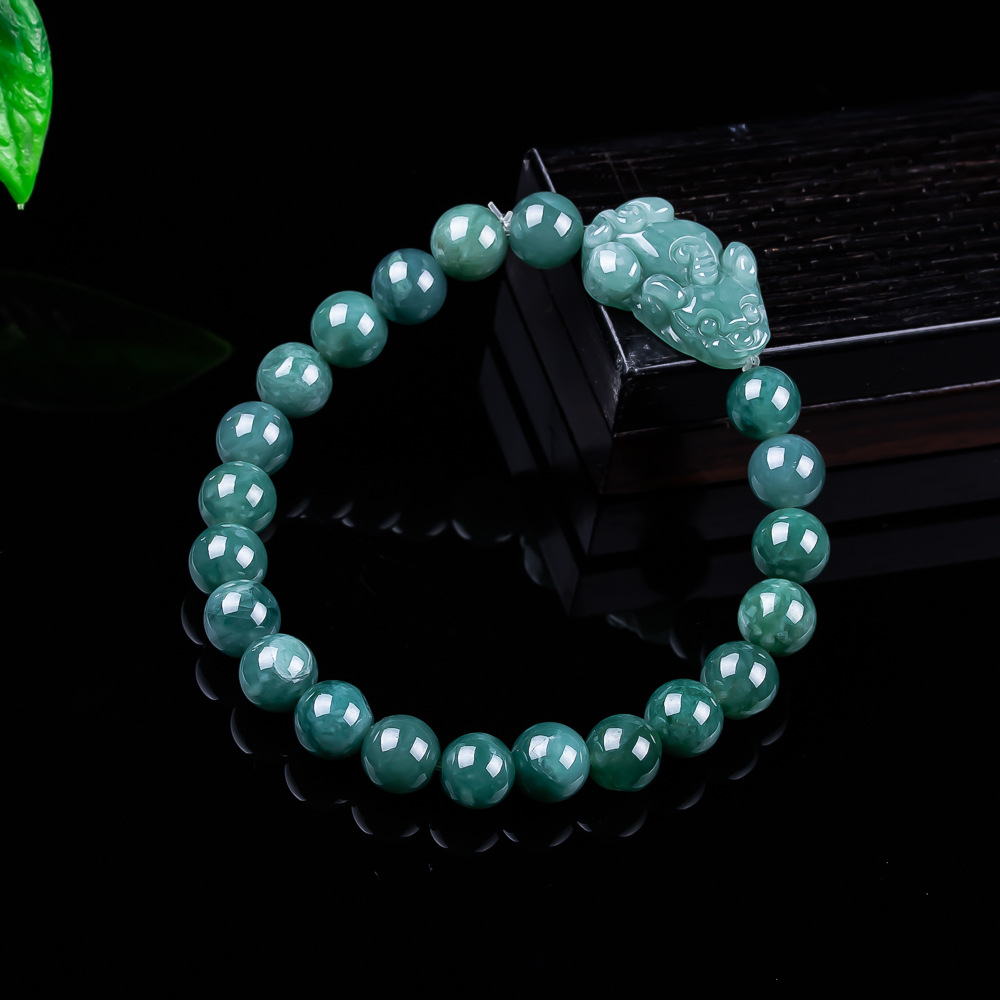 Jewelry & Watches Review - Natural Burmese Jadeite Pixiu Bracelet Vintage