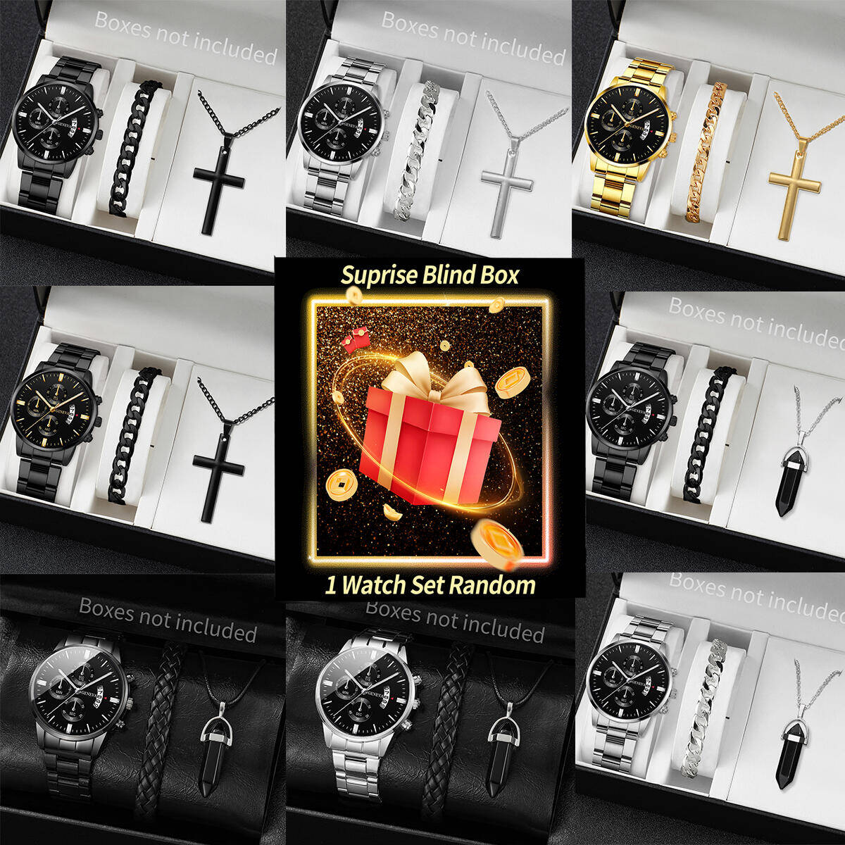 Jewelry Box With Watches - Surprise Mystery Watch Blind Box-3PCS/Set Fashion