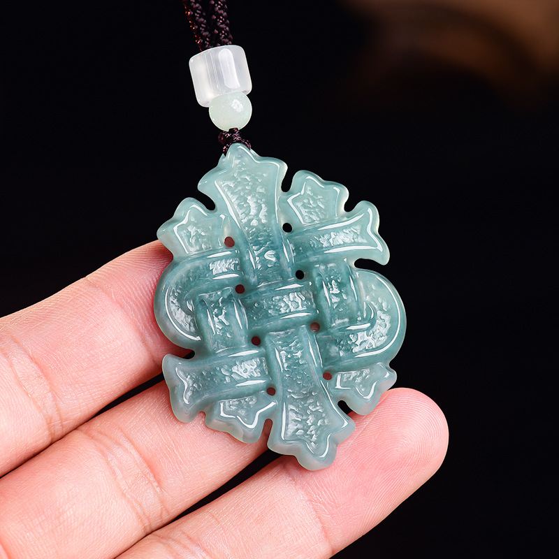 Jewelry & Watches Review - Natural Burmese Jadeite Chinese Knot Pendant