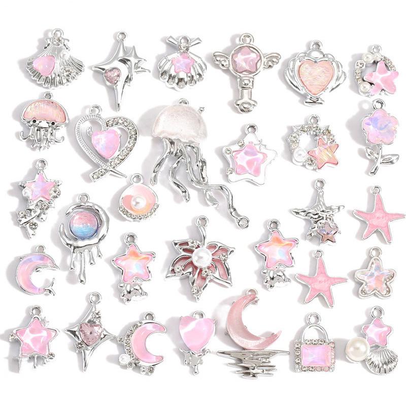 Alloy Star And Moon Pendant Pi - Moon Star Earrings ulasan dan harga