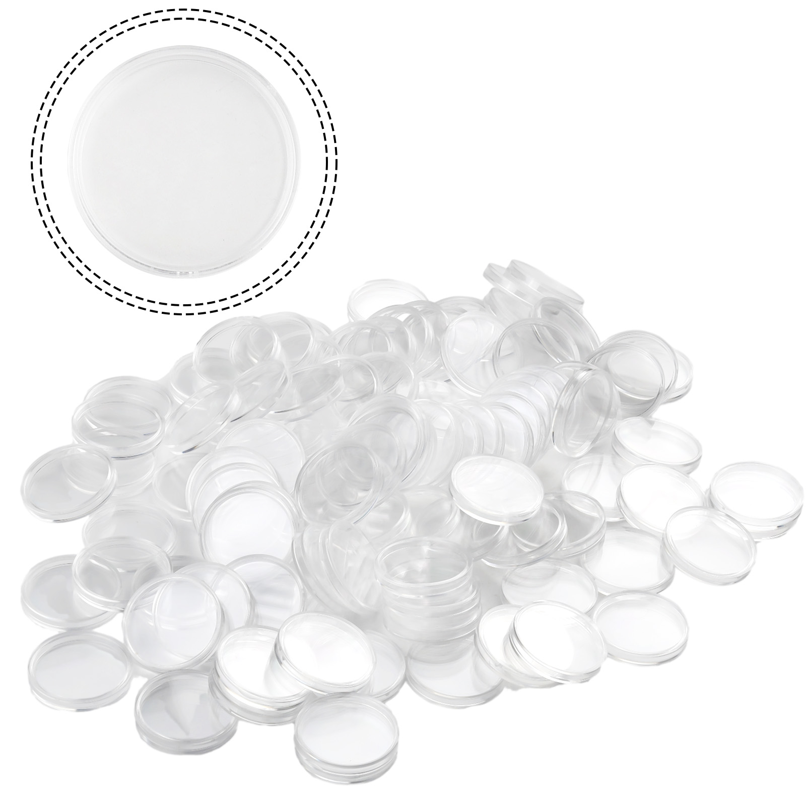100 Clear Plastic Coin Capsule - Collectors Coins Jewelry & Watches Of Smithtown Photos ulasan dan harga