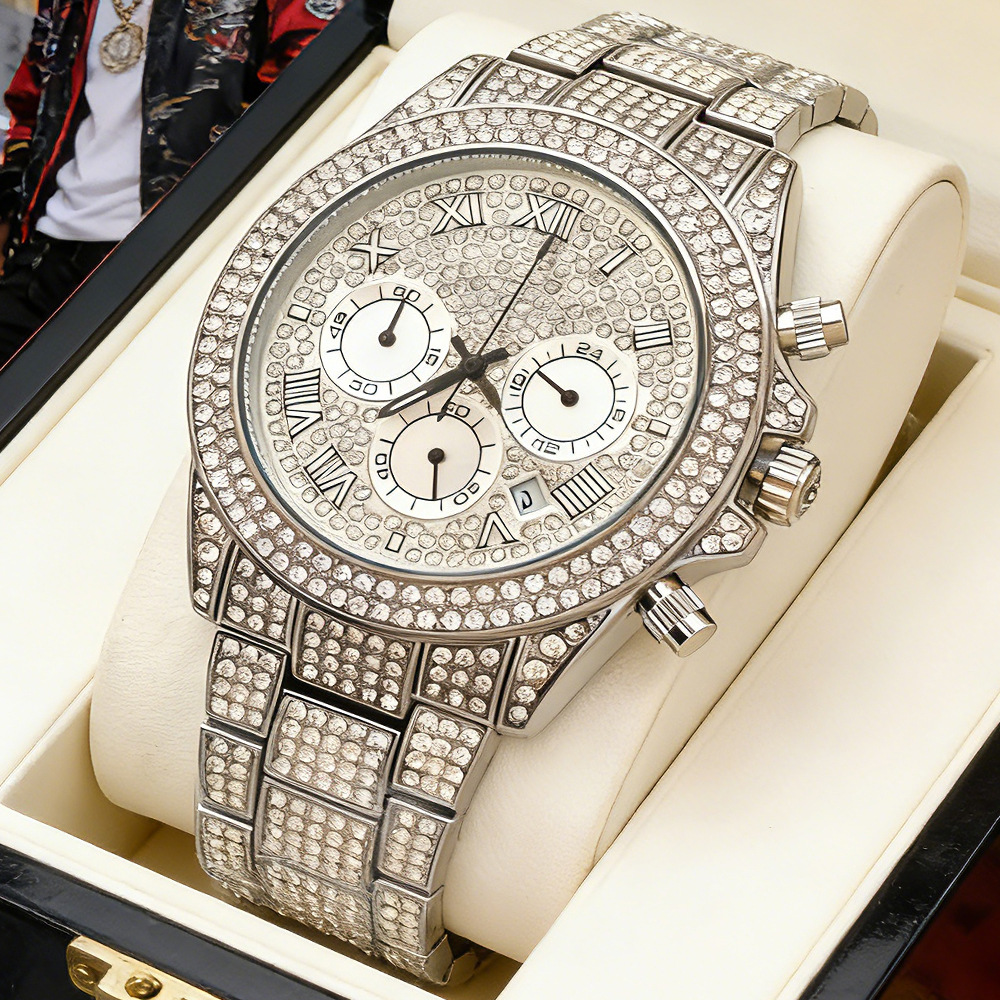 NO Logo Silver Gold Full Diamo - Jewelry Watches Brands ulasan dan harga