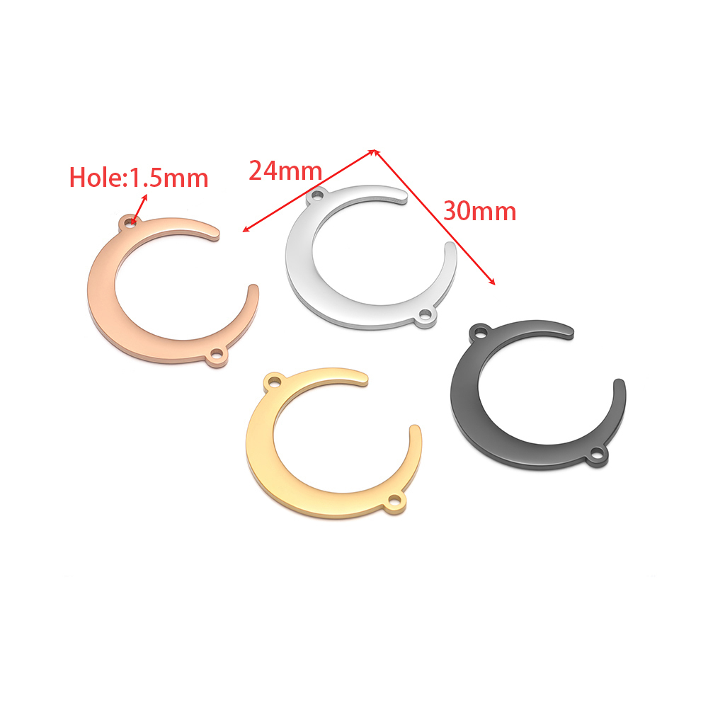5pcs Stainless Steel Moon Pend - Moon Star Earrings ulasan dan harga