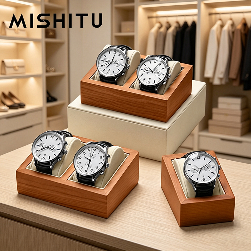 MISHITU Solid Wood Watch Stora - Jewelry Box With Watches ulasan dan harga
