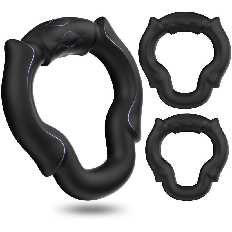 3pcs/Set Stretchy Cock Rings f - Couple Ring Set ulasan dan harga