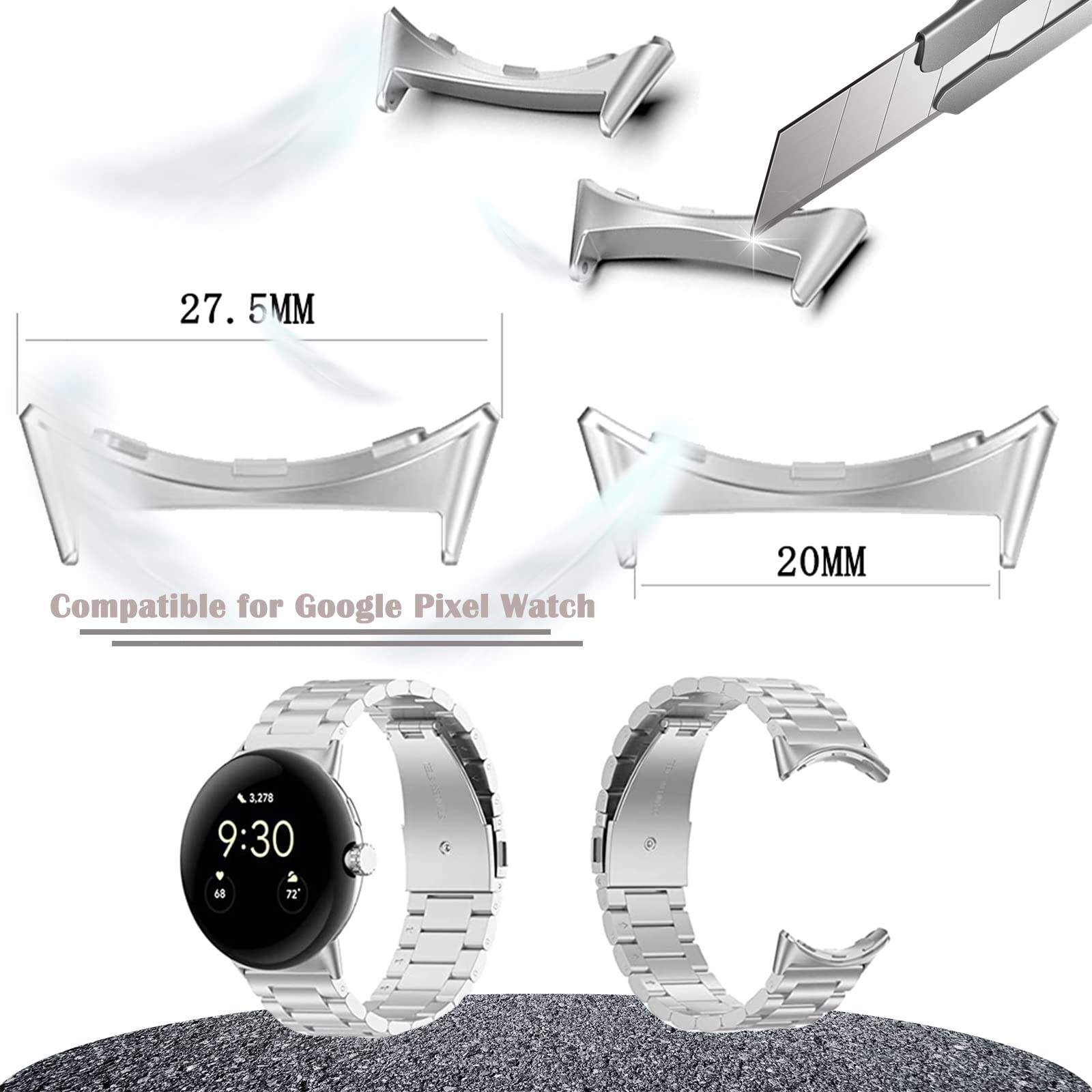 1/2 pair Metal Connector For G - Jewelry Stores Watches ulasan dan harga