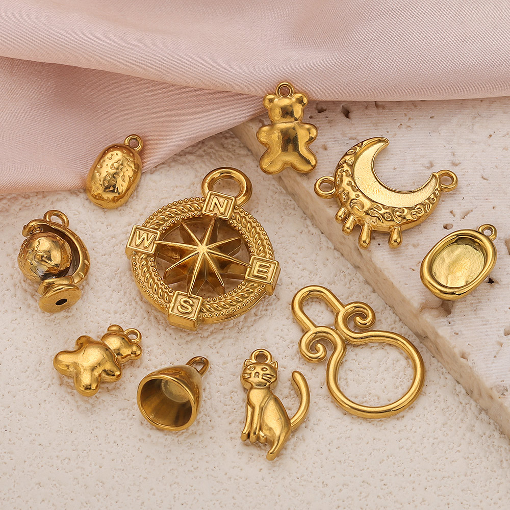 5pcs Stainless Steel Kitten Gl - Moon Star Earrings ulasan dan harga