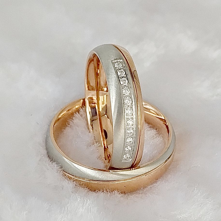 Designer Handmade 18K Rose Gol - Couple Ring Set ulasan dan harga
