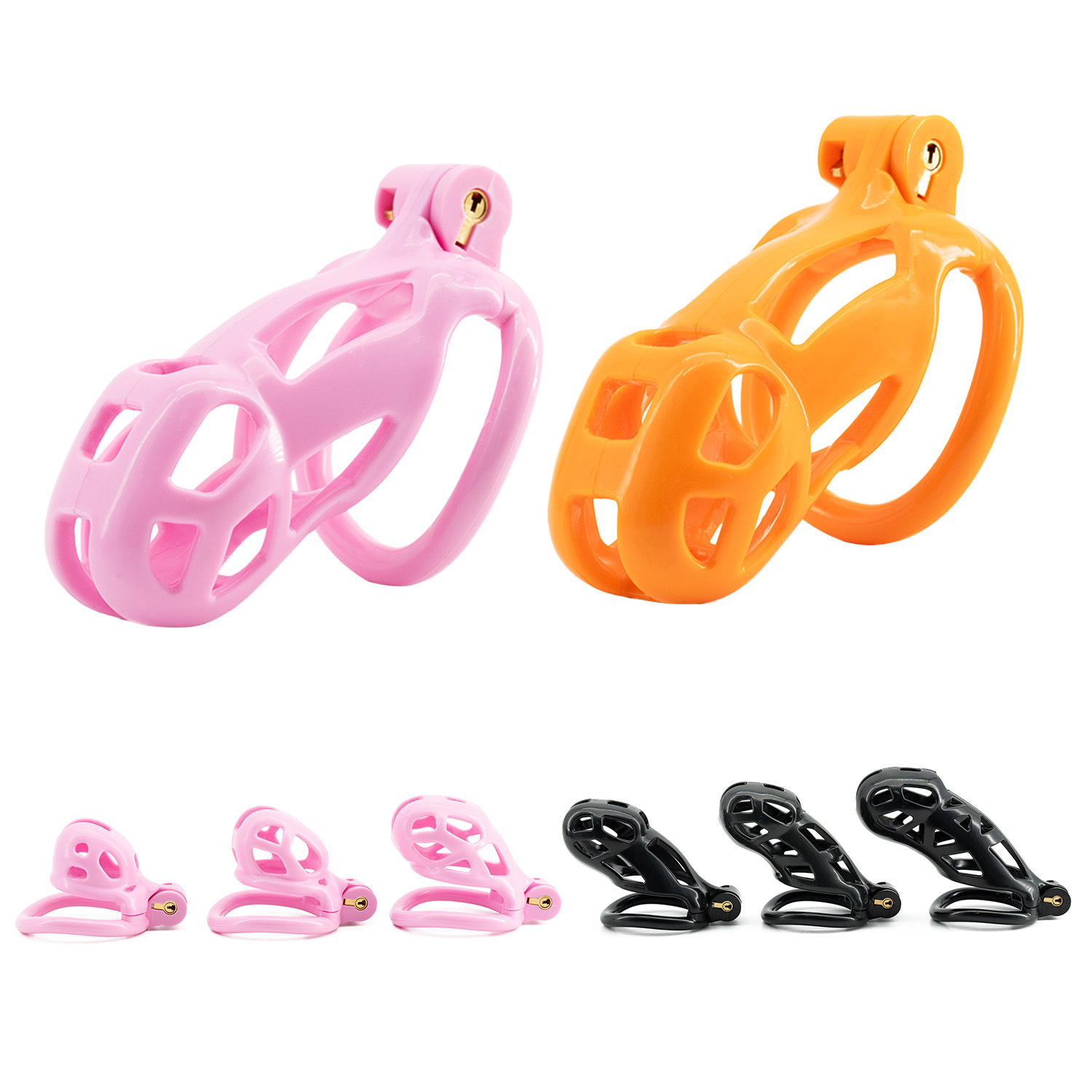 6 sizes CB Nylon Chastity Cage - Couple Ring Set ulasan dan harga