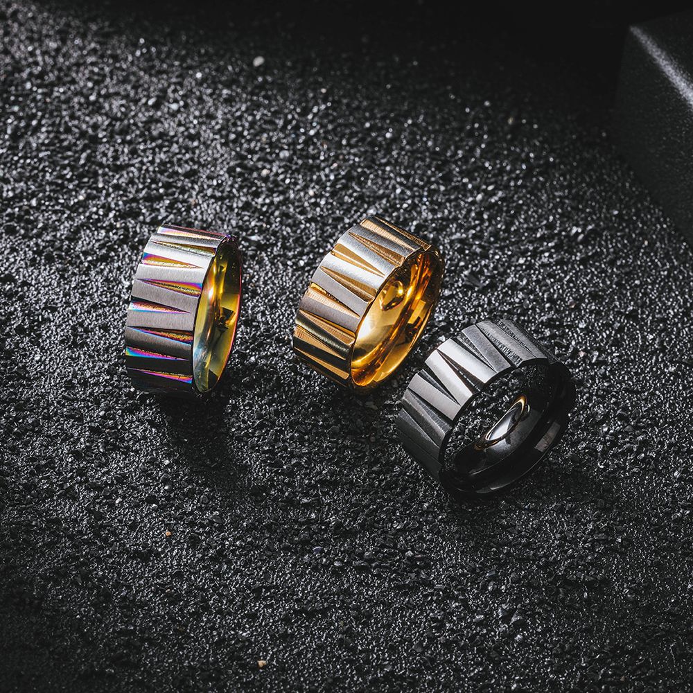 Colorful Stainless Steel Irreg - Couple Ring Set ulasan dan harga