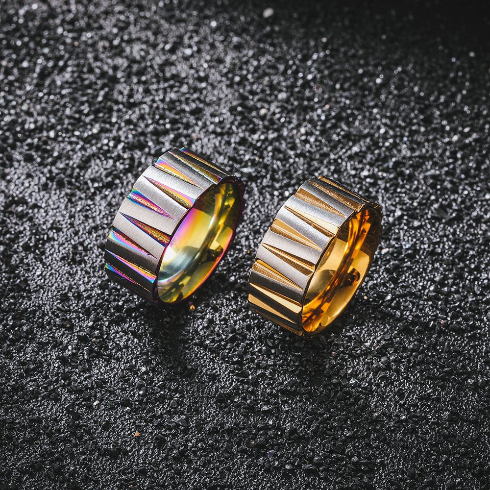 Colorful Stainless Steel Irreg - Couple Ring Set ulasan dan harga