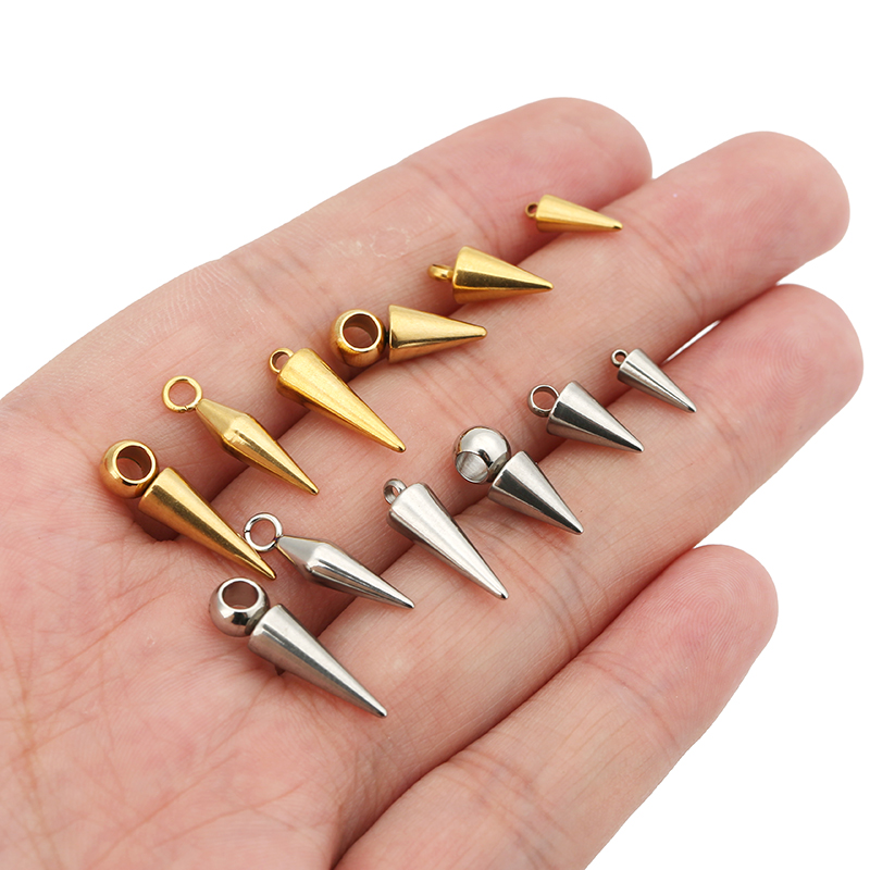 10pcs Stainless Steel Cone Cha - Moon Star Earrings ulasan dan harga