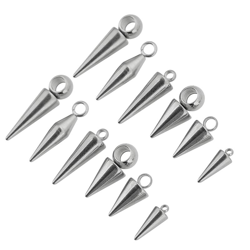 10pcs Stainless Steel Cone Cha - Moon Star Earrings ulasan dan harga
