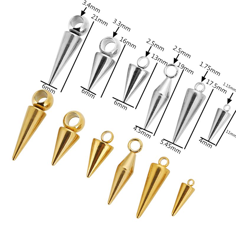 10pcs Stainless Steel Cone Cha - Moon Star Earrings ulasan dan harga