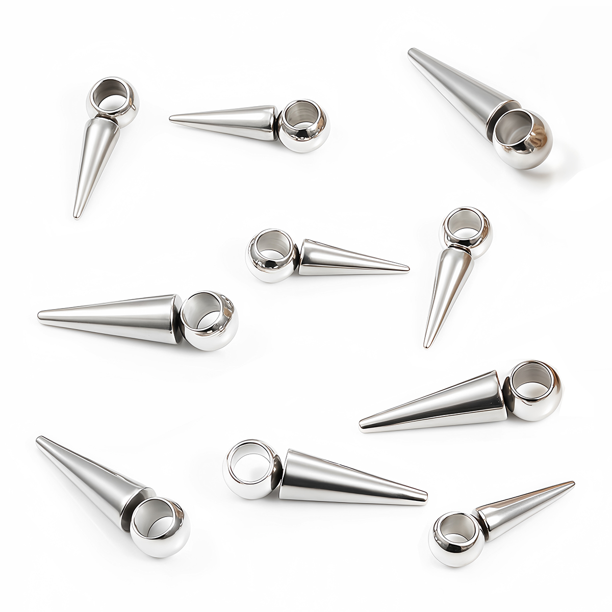 10pcs Retro Cone Charms Pendan - Moon Star Earrings ulasan dan harga