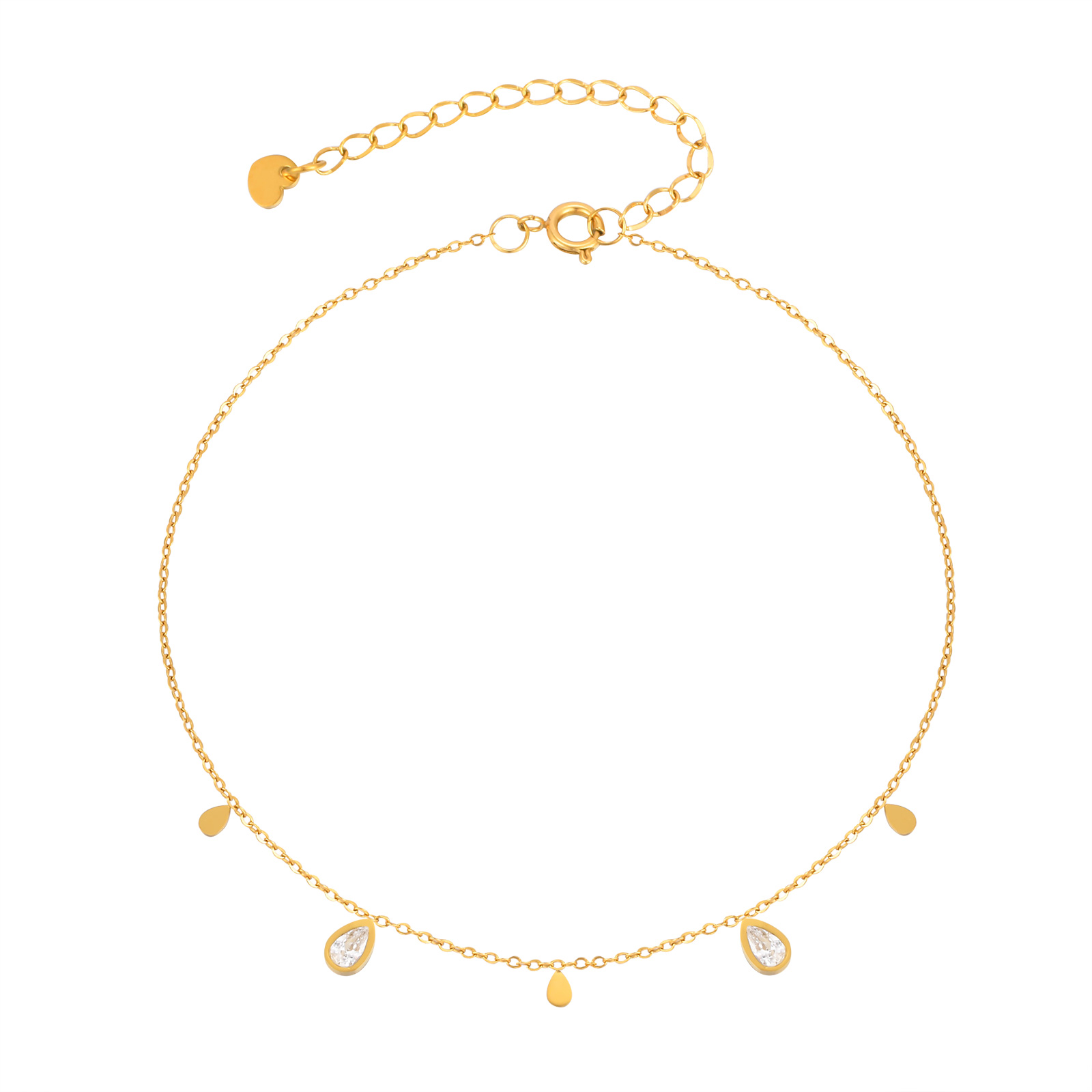 Dainty Water Drop Zircon Ankle - Jc Jewelry & Watches ulasan dan harga
