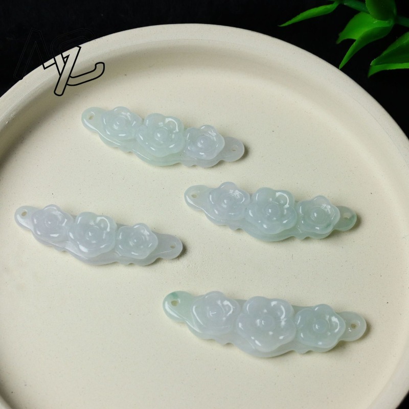 1pc Natural Jadeite Emerald Fl - Jewelry & Watches Review ulasan dan harga