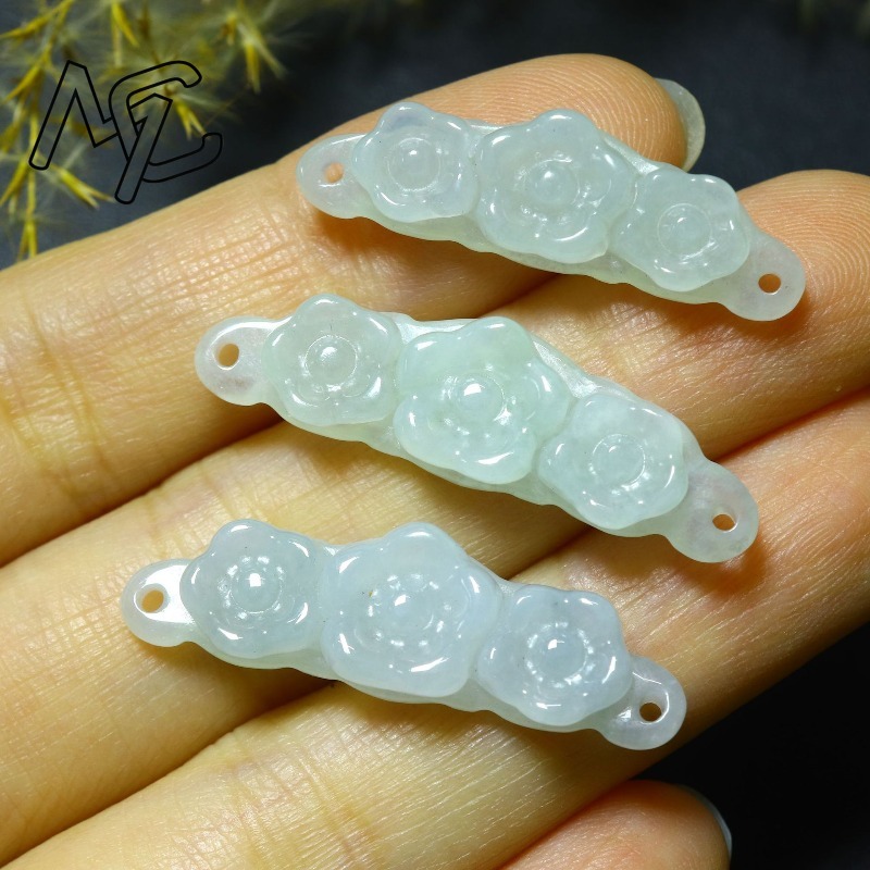 1pc Natural Jadeite Emerald Fl - Jewelry & Watches Review ulasan dan harga
