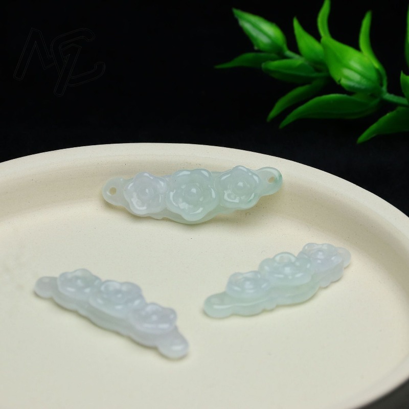 1pc Natural Jadeite Emerald Fl - Jewelry & Watches Review ulasan dan harga