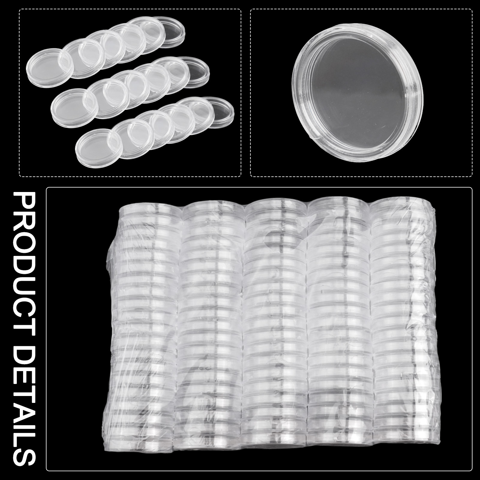 100 Pieces 23mm Clear Round Pl - Collectors Coins Jewelry & Watches Of Smithtown Photos ulasan dan harga