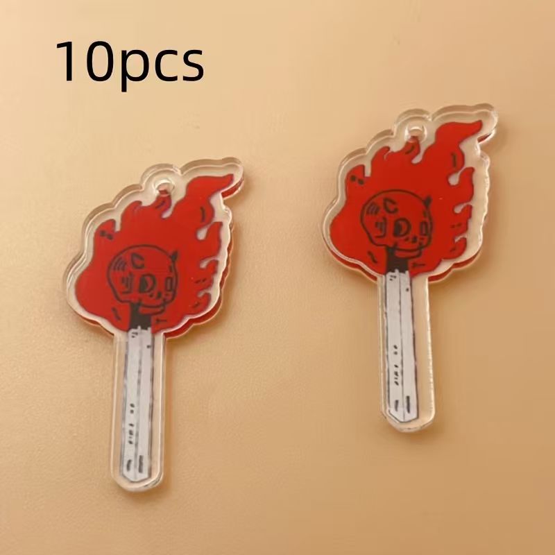 10pcs acrylic skull pendant, D - Jewelry & Watches Review ulasan dan harga