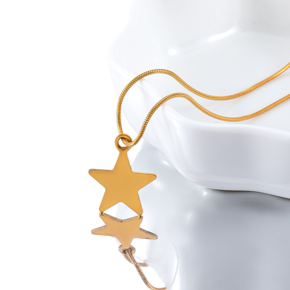 20pcs Stainless Steel Flat Sta - Moon Star Earrings ulasan dan harga