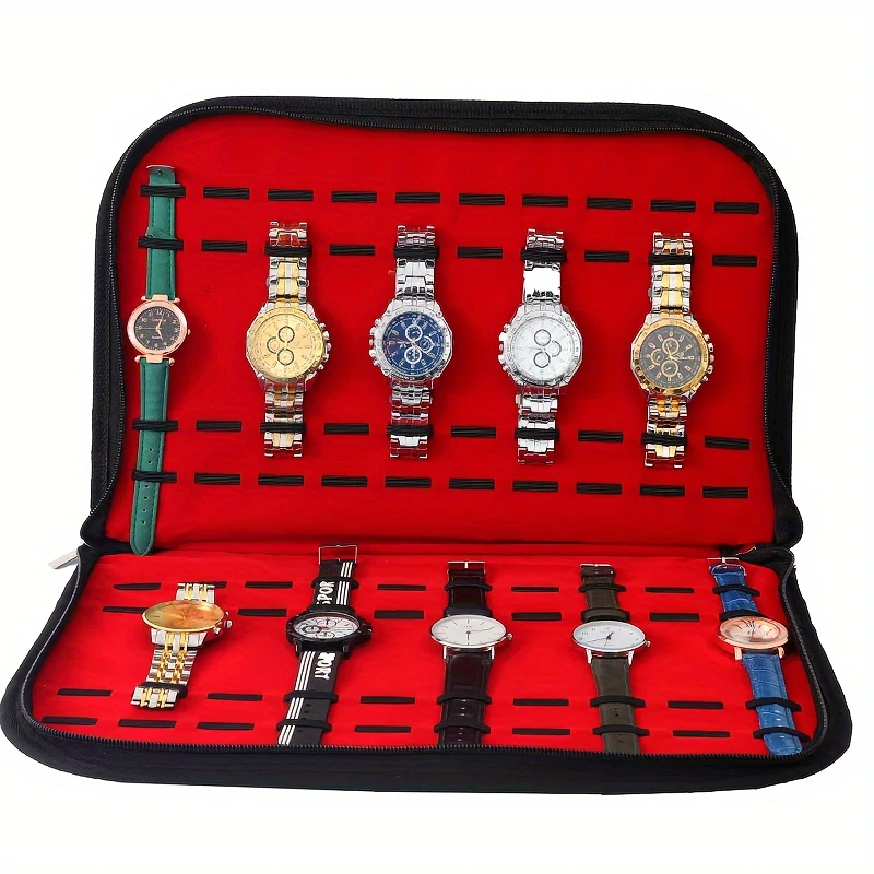 20 Slots Watch Storage Bag Con - Jewelry Box With Watches ulasan dan harga