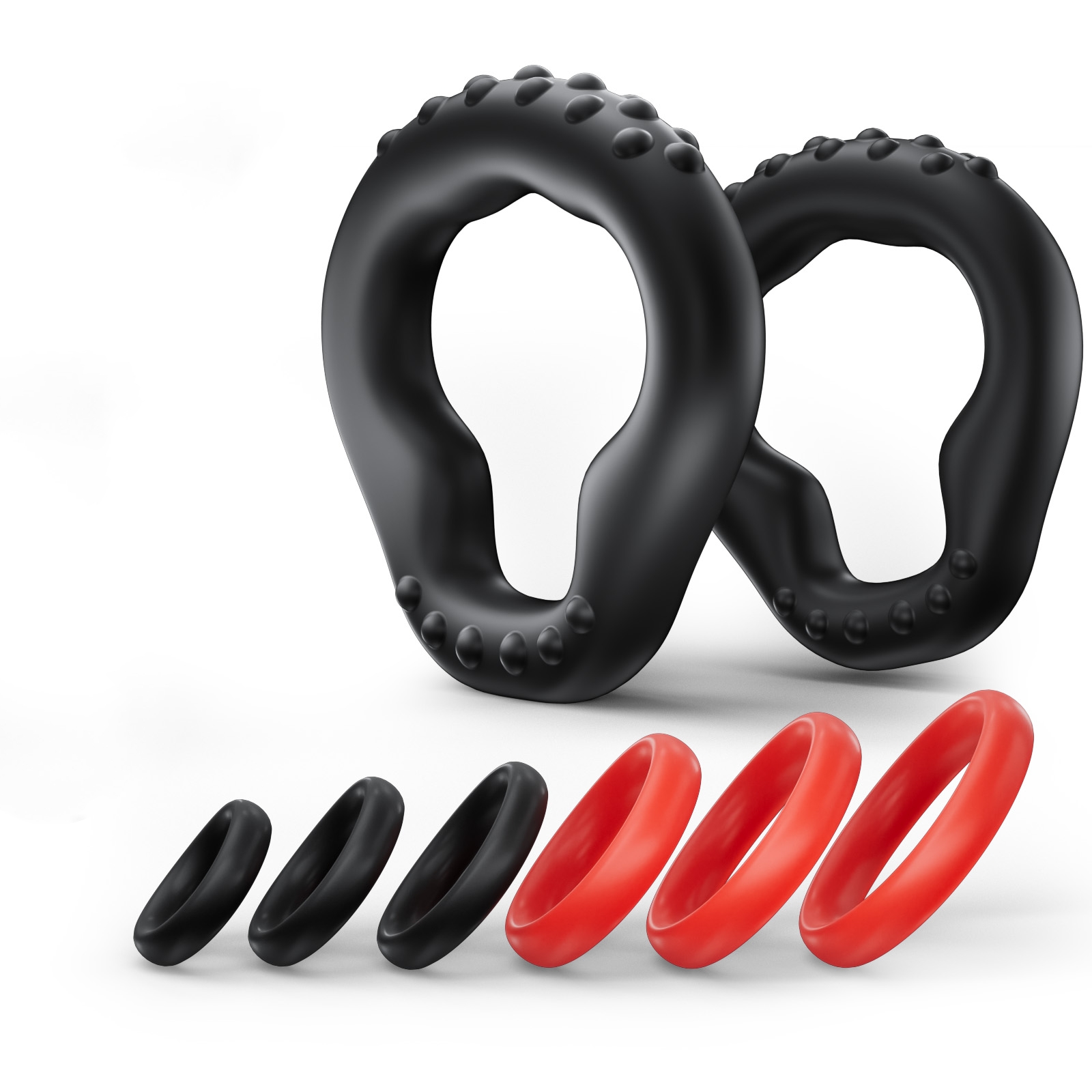 KUSHOR 8 PCS Silicone Penis Ri - Couple Ring Set ulasan dan harga