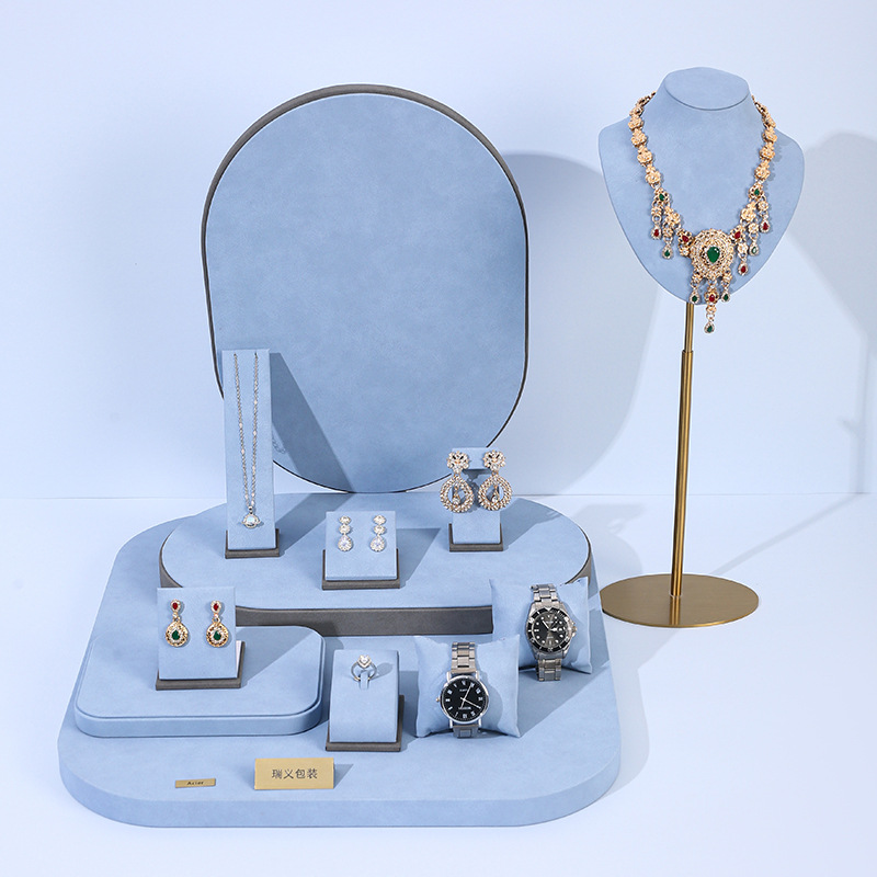Light Blue Microfiber Jewelry  - Jewelry Shop Watches ulasan dan harga