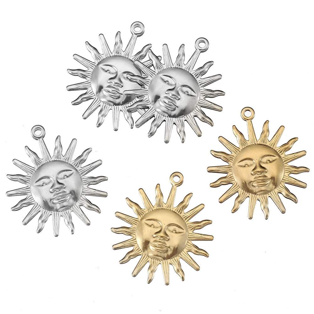 5pcs Stainless Steel Sun Penda - Moon Star Earrings ulasan dan harga