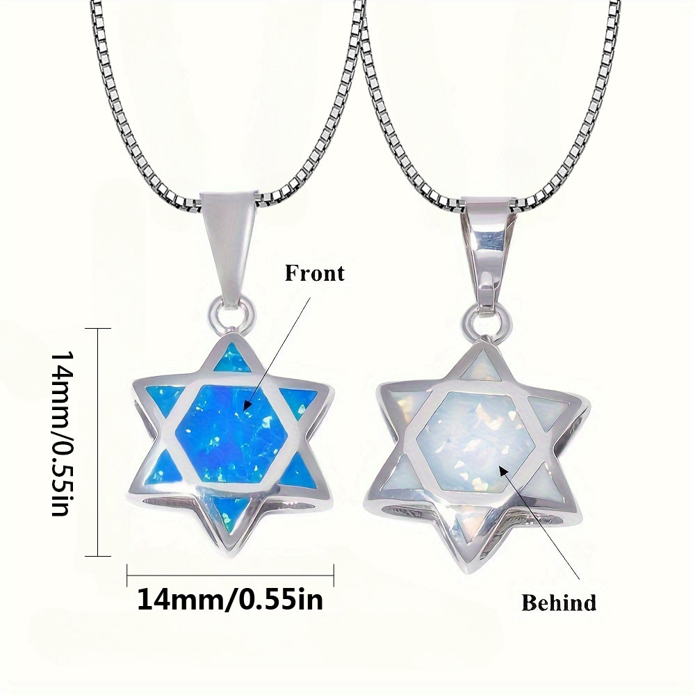 Star of David Opal Pendant Nec - Jewelry & Watches Review ulasan dan harga