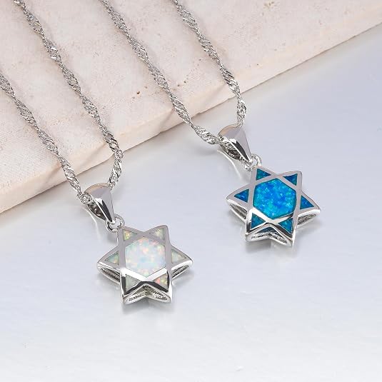 Star of David Opal Pendant Nec - Jewelry & Watches Review ulasan dan harga