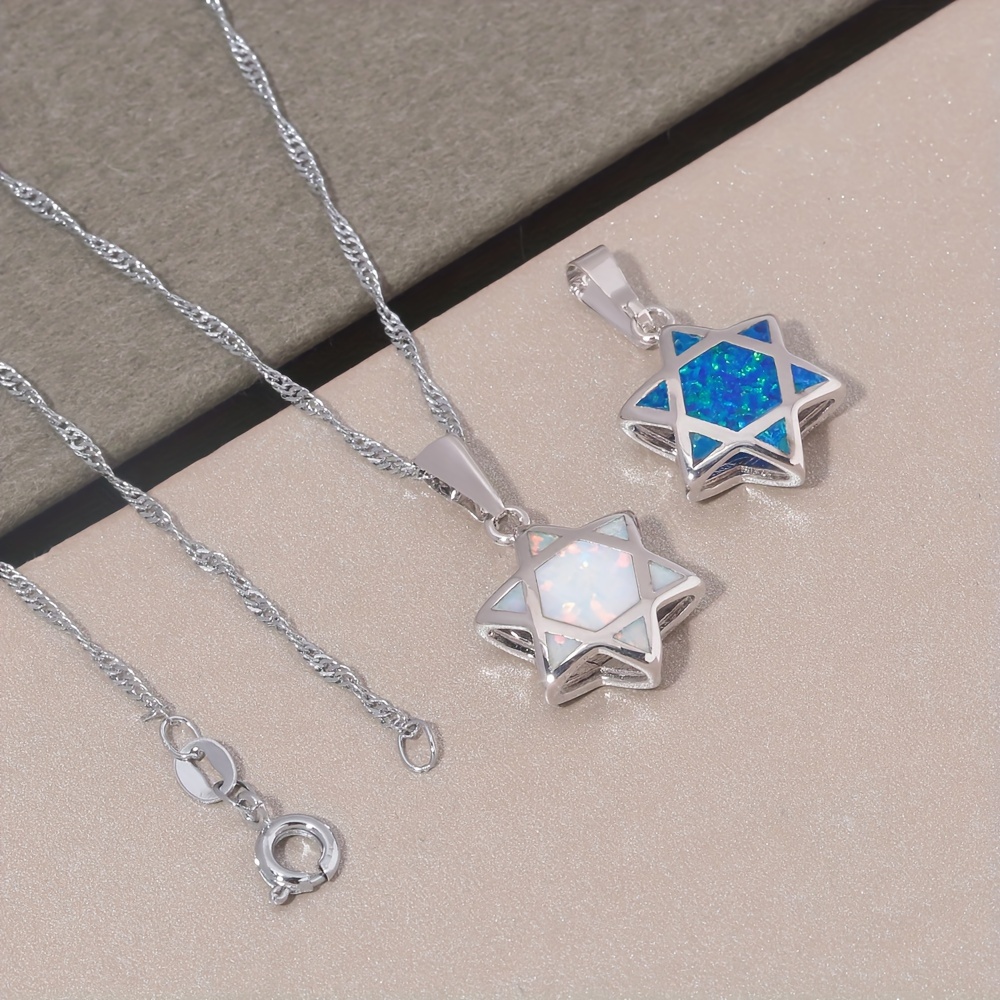 Star of David Opal Pendant Nec - Jewelry & Watches Review ulasan dan harga