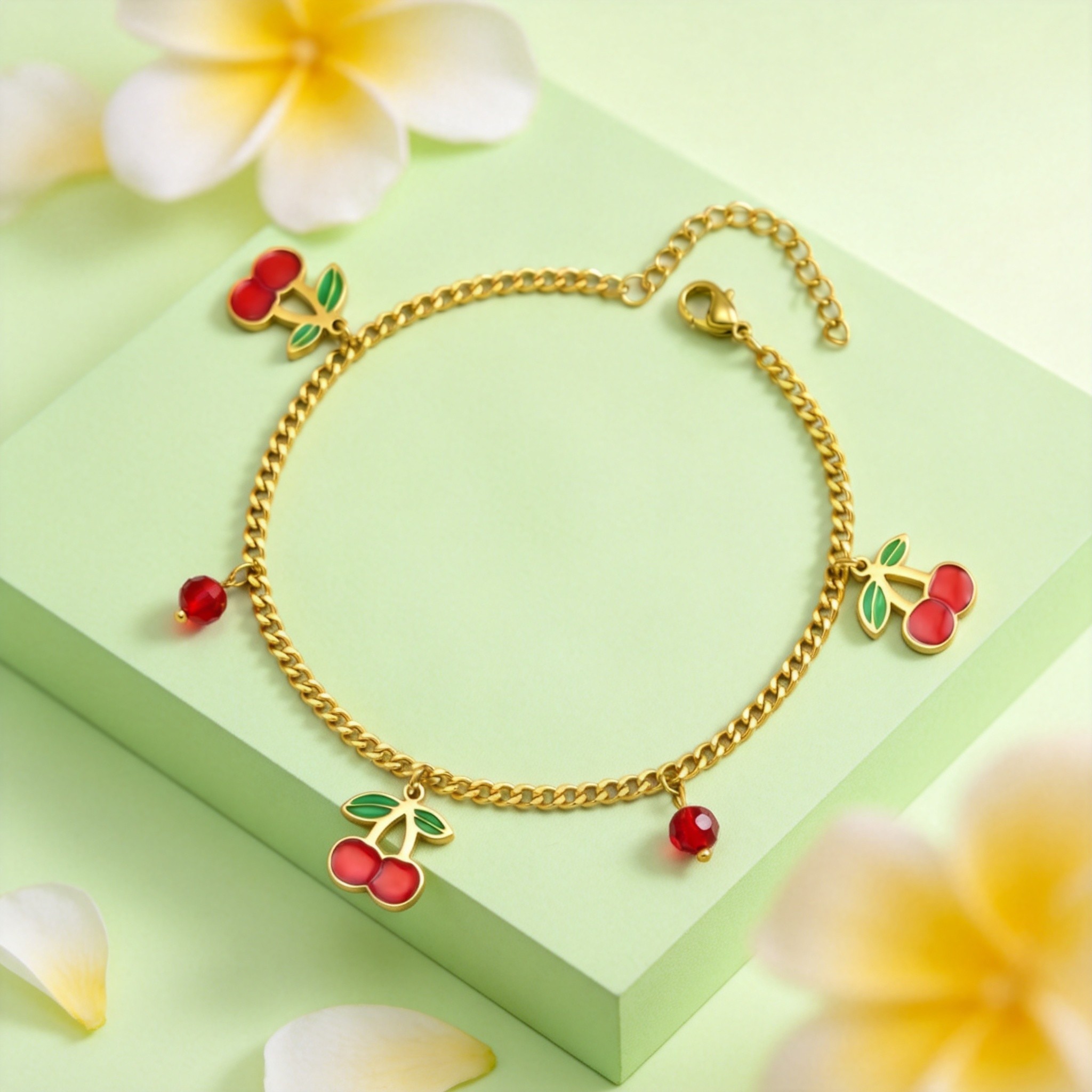 Sweet Stainless Steel Cherry A - Jc Jewelry & Watches ulasan dan harga