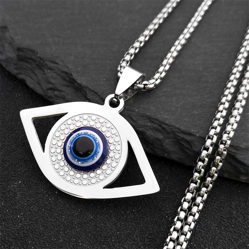 Islam Hamsa Evil Blue Eye Neck - Jewelry & Watches Review ulasan dan harga