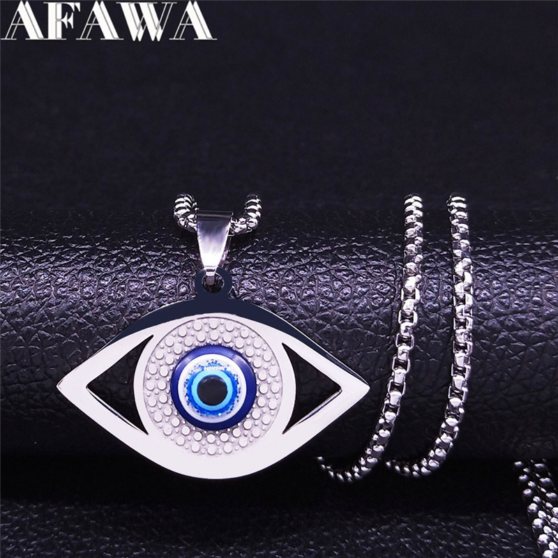Islam Hamsa Evil Blue Eye Neck - Jewelry & Watches Review ulasan dan harga