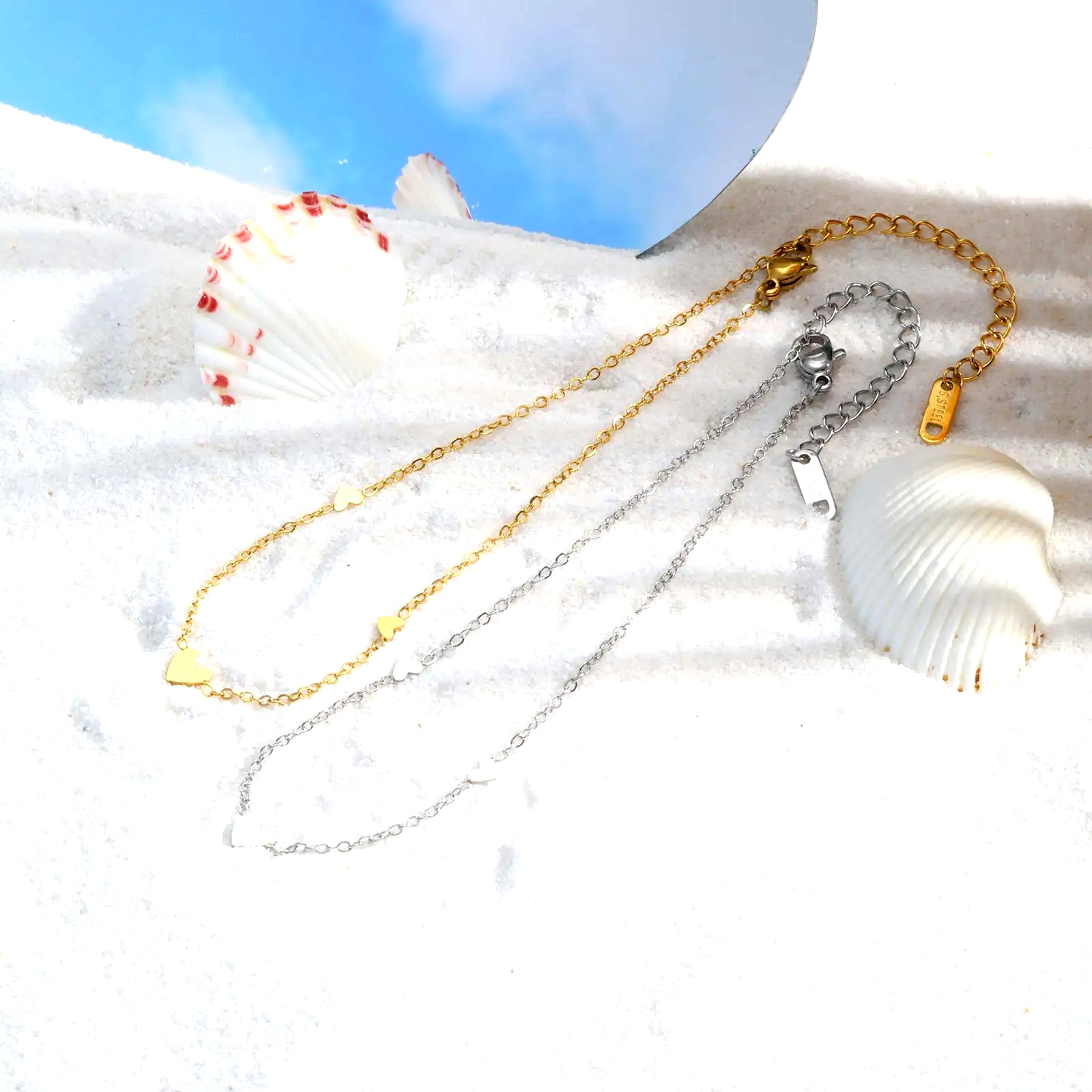 Stainless Steel Heart Anklets  - Jc Jewelry & Watches ulasan dan harga