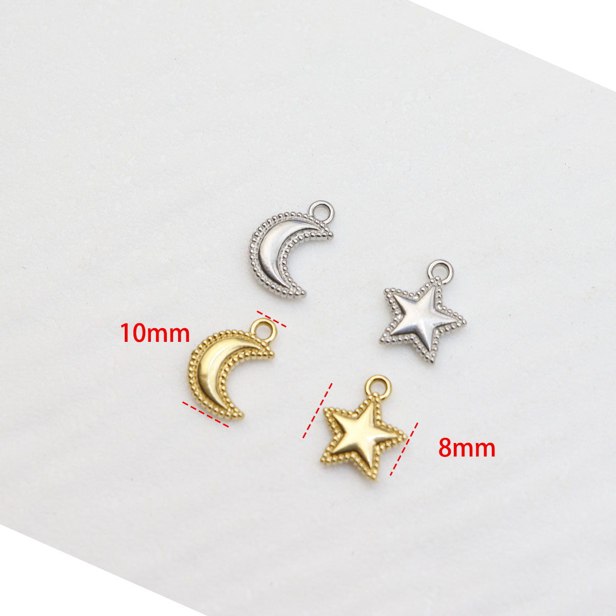 5pcs Casting Stainless Steel S - Moon Star Earrings ulasan dan harga