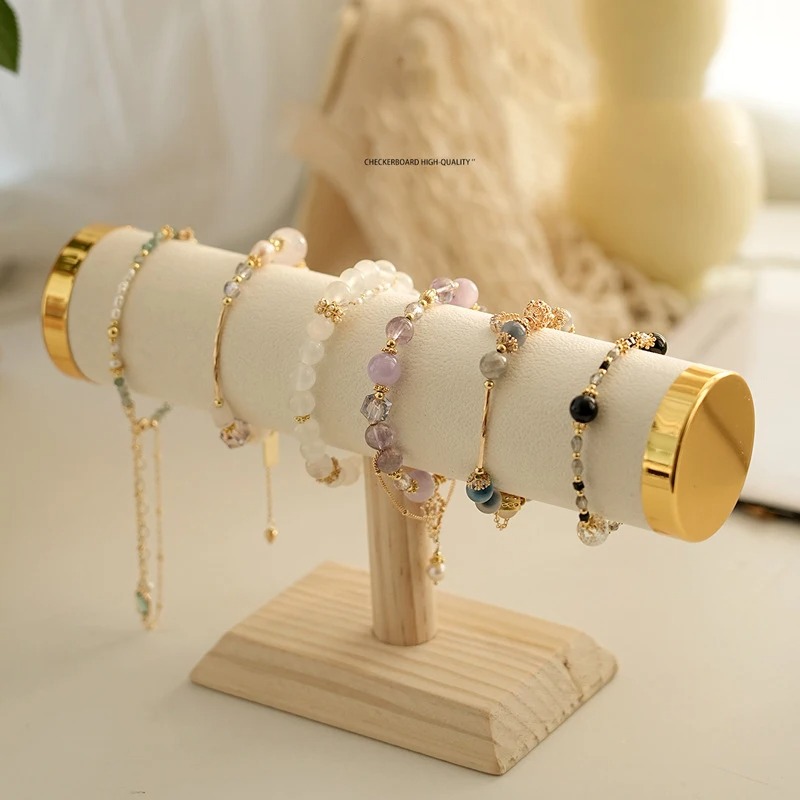 Wood Base T‑Bar Bracelet Displ - Jewelry Shop Watches ulasan dan harga