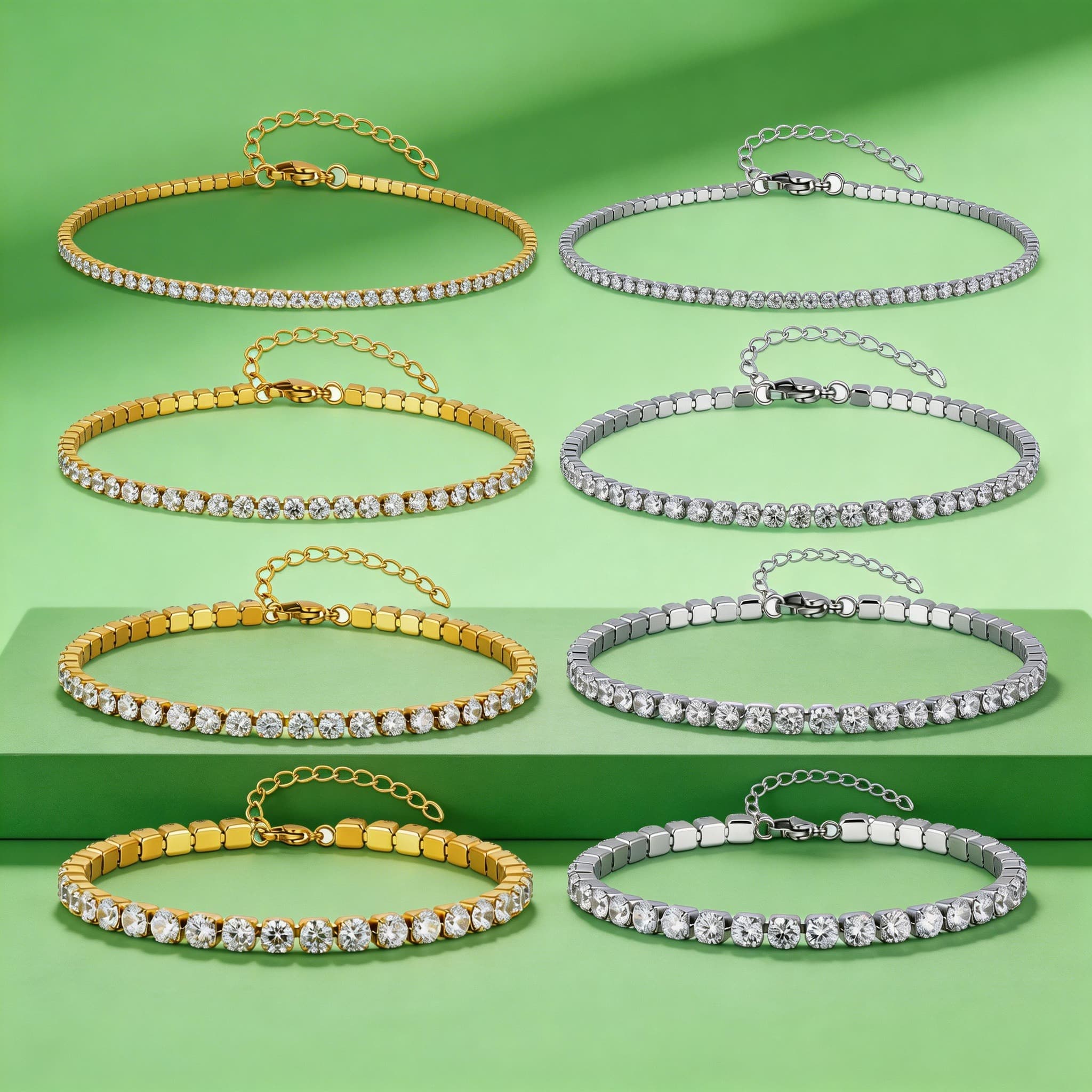 2/3/4/5MM Luxury Zircon Tennis - Jc Jewelry & Watches Reviews ulasan dan harga