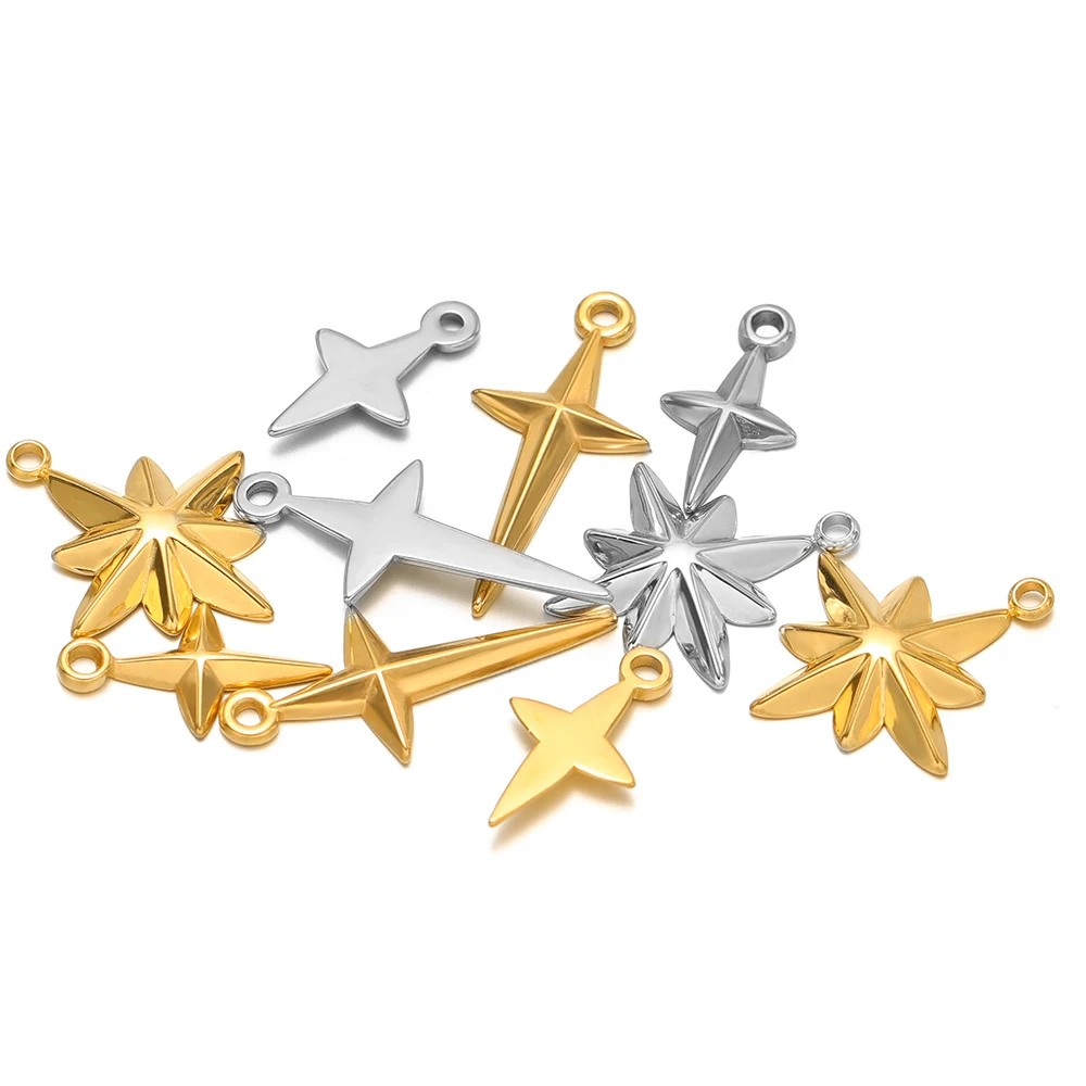 5pcs High Quality Stainless St - Moon Star Earrings ulasan dan harga