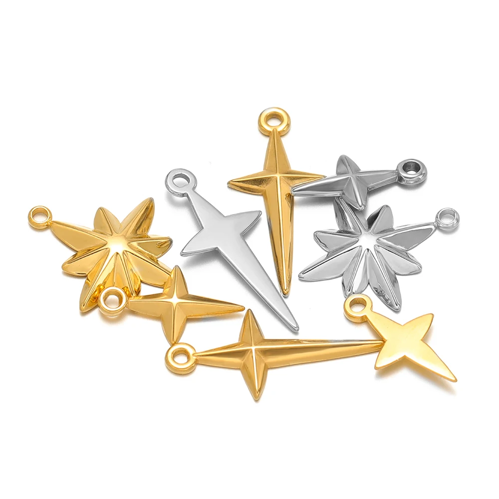 5pcs High Quality Stainless St - Moon Star Earrings ulasan dan harga