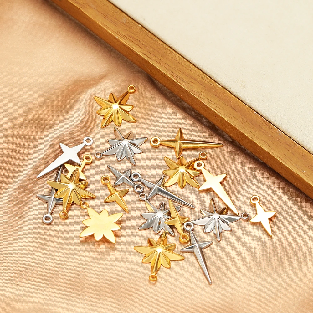 5pcs High Quality Stainless St - Moon Star Earrings ulasan dan harga