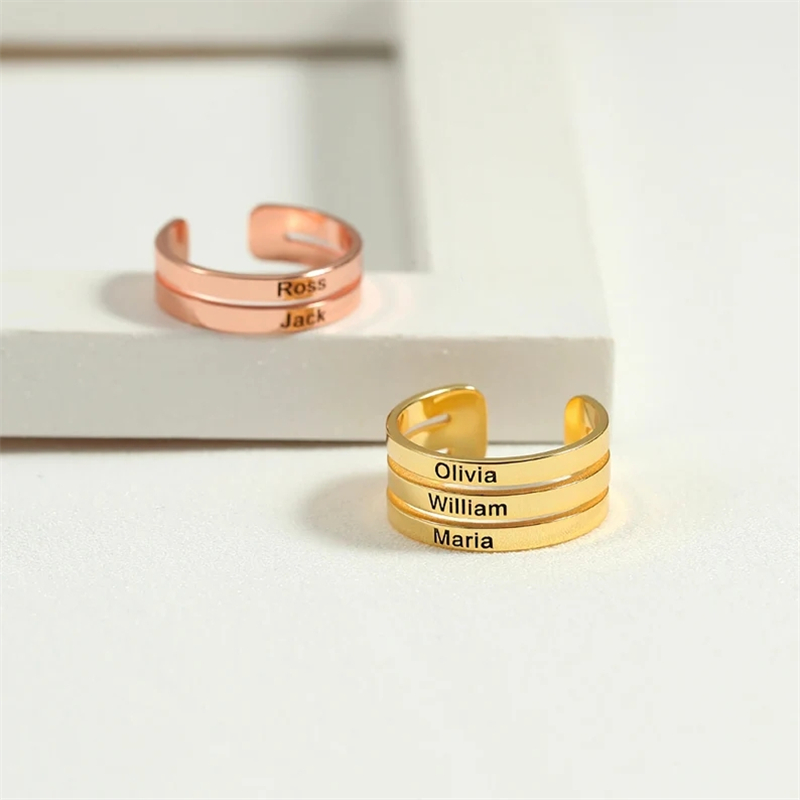 Personalized Stainless Steel E - Couple Ring Set ulasan dan harga