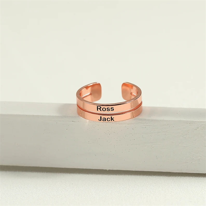 Personalized Stainless Steel E - Couple Ring Set ulasan dan harga